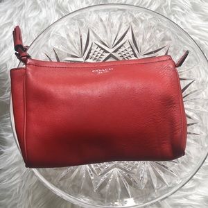 red leather coach